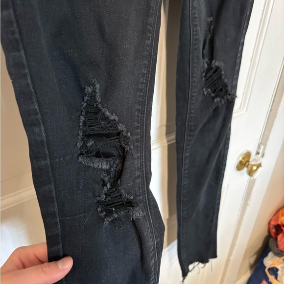 Indigo Rein Denim - Distressed Black Skinny Jeans